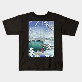 Snow in Kyoto Kids T-Shirt